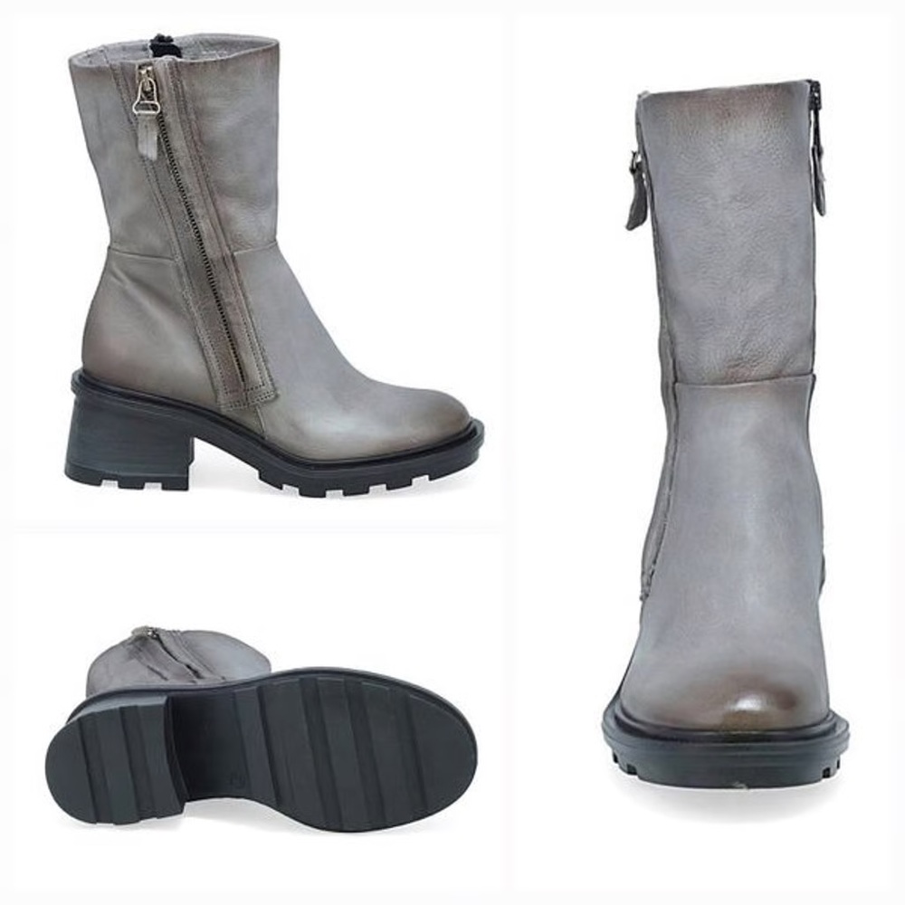 Miz Mooz Rocco Combat Boot In Concrete - Picture 2 of 5